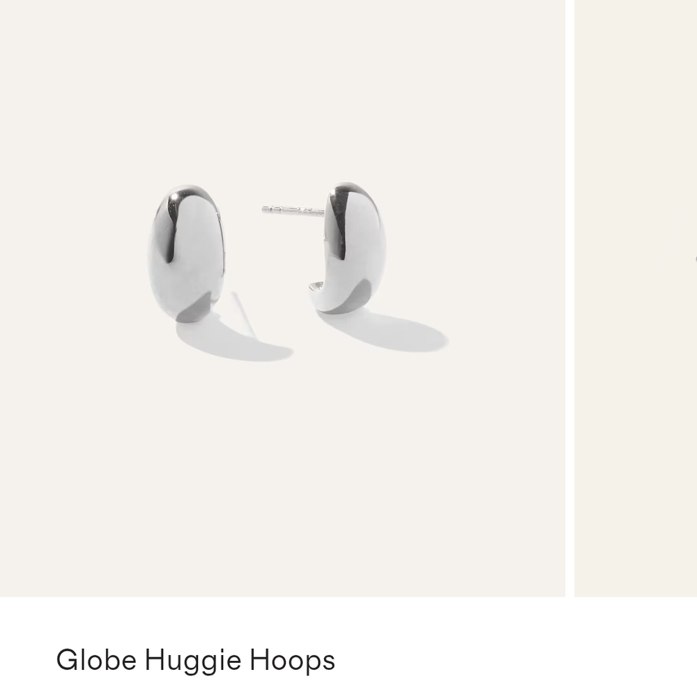 Quince Silver Globe Huggie Hoops Earrings